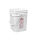 4.25 Gallon White Plastic Square Open Head Pail w/Metal Bail, FDA Approved