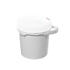 3.5 Gallon White HDPE Plastic Screw-Top Pail w/Plastic Handle