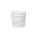 2 Gallon White Plastic Round Open Head Pail w/Metal Bail, FDA Approved
