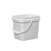 3 Gallon White HDPE EZ-Stor Pail w/Handle